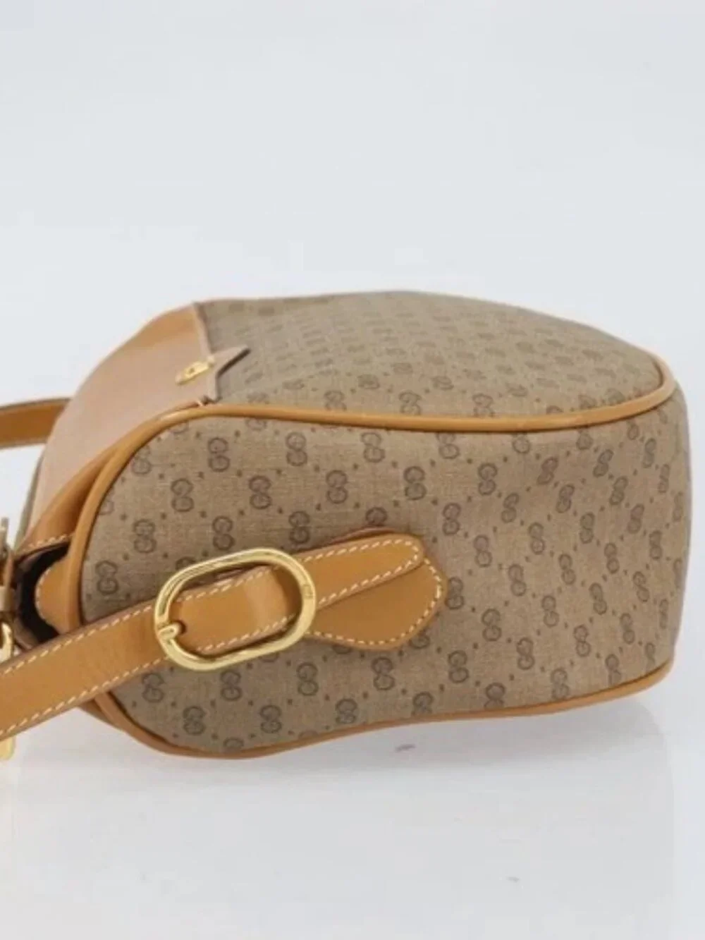 GUCCI Micro GG Supreme Web Sherry Line Bag PVC Beige 001 084 4001 Auth BA9954 - Picture 5 of 15